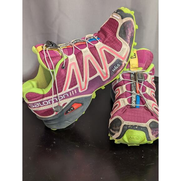 Salomon Shoes - Saloman Shoes Womens 5.5 Speed Cross 3 Pink Outdoor Hiking Contagrip Clima